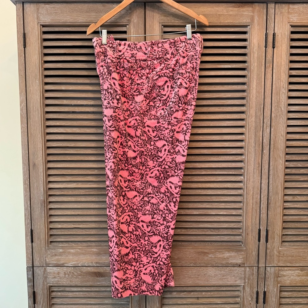 MAEVE Anthropologie COLETTE corduroy pink brown wide-leg pants